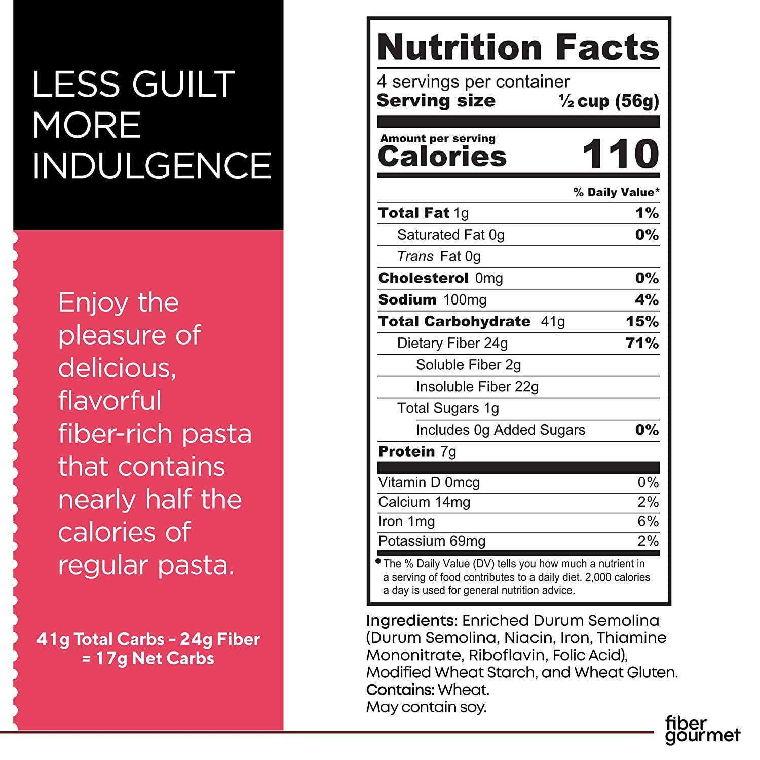 Fiber Gourmet Light Pasta - Penne - High-quality Pasta by Fiber Gourmet at BariatricPal Store