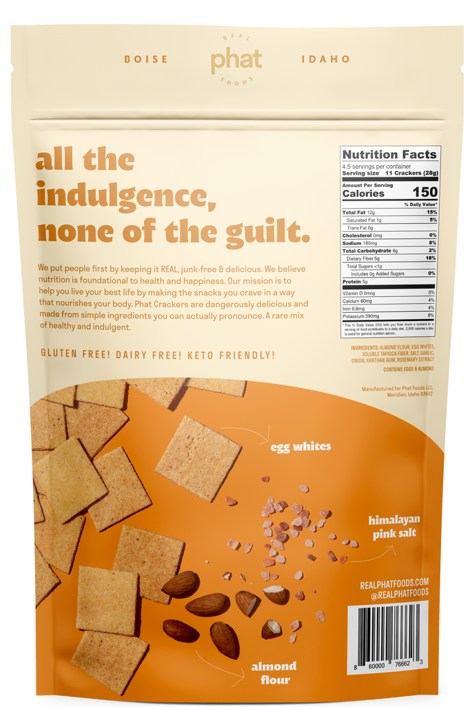 Almond Flour Crackers by Real Phat Foods - Variety Pack - High-quality Crackers by Real Phat Foods at BariatricPal Store