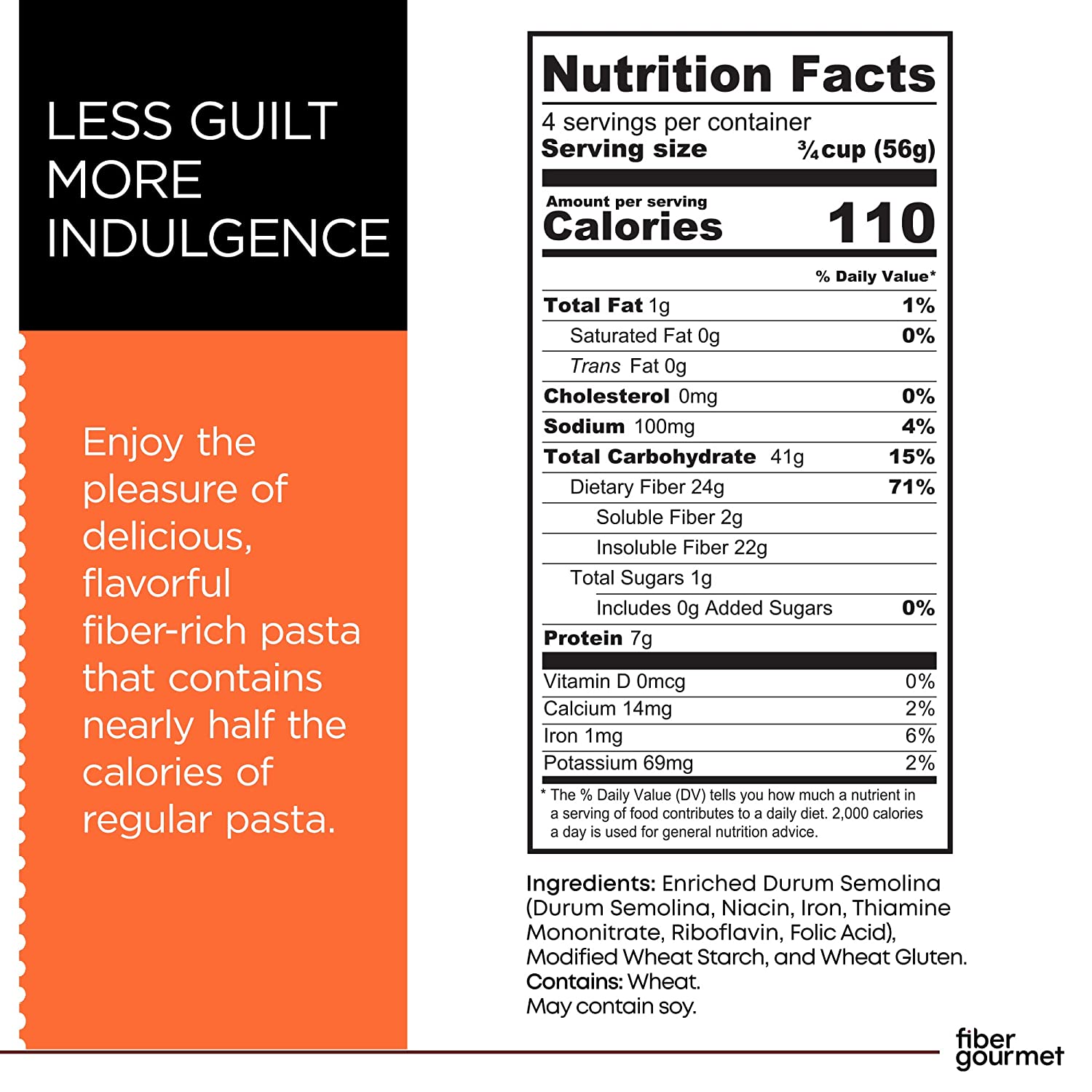 Fiber Gourmet Light Pasta - Rotini - High-quality Pasta by Fiber Gourmet at BariatricPal Store