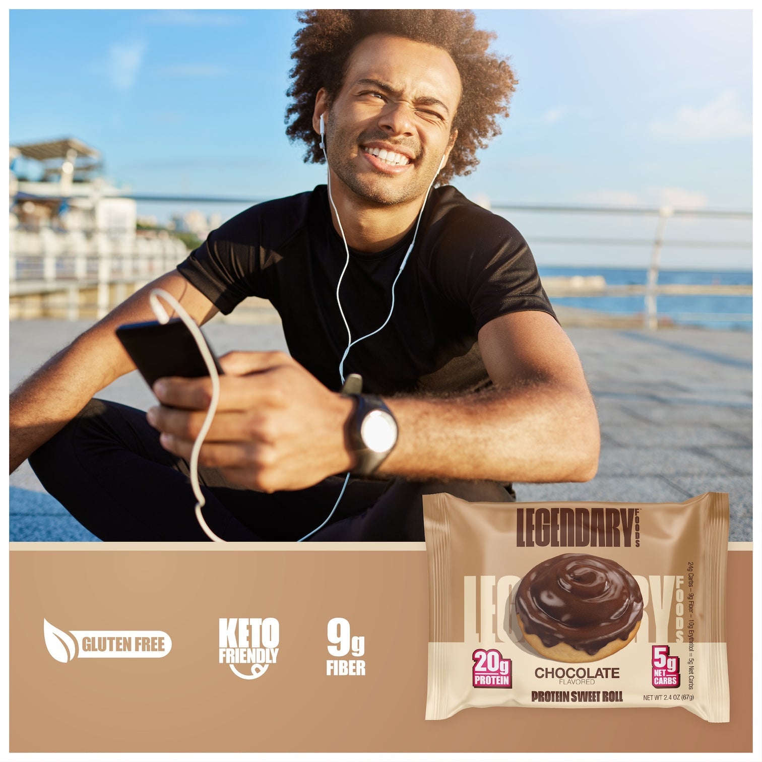 Protein Sweet Roll by Legendary Foods - Chocolate - High-quality Cakes & Cookies by Legendary Foods at BariatricPal Store