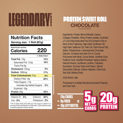 Protein Sweet Roll by Legendary Foods - Variety Pack - High-quality Cakes & Cookies by Legendary Foods at BariatricPal Store