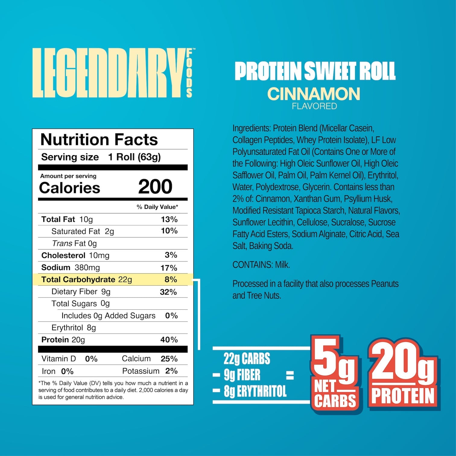 Protein Sweet Roll by Legendary Foods - Cinnamon - High-quality Cakes & Cookies by Legendary Foods at BariatricPal Store