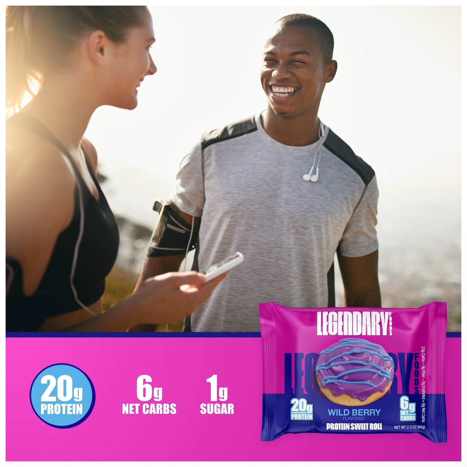 Protein Sweet Roll by Legendary Foods - Wild Berry - High-quality Cakes & Cookies by Legendary Foods at BariatricPal Store