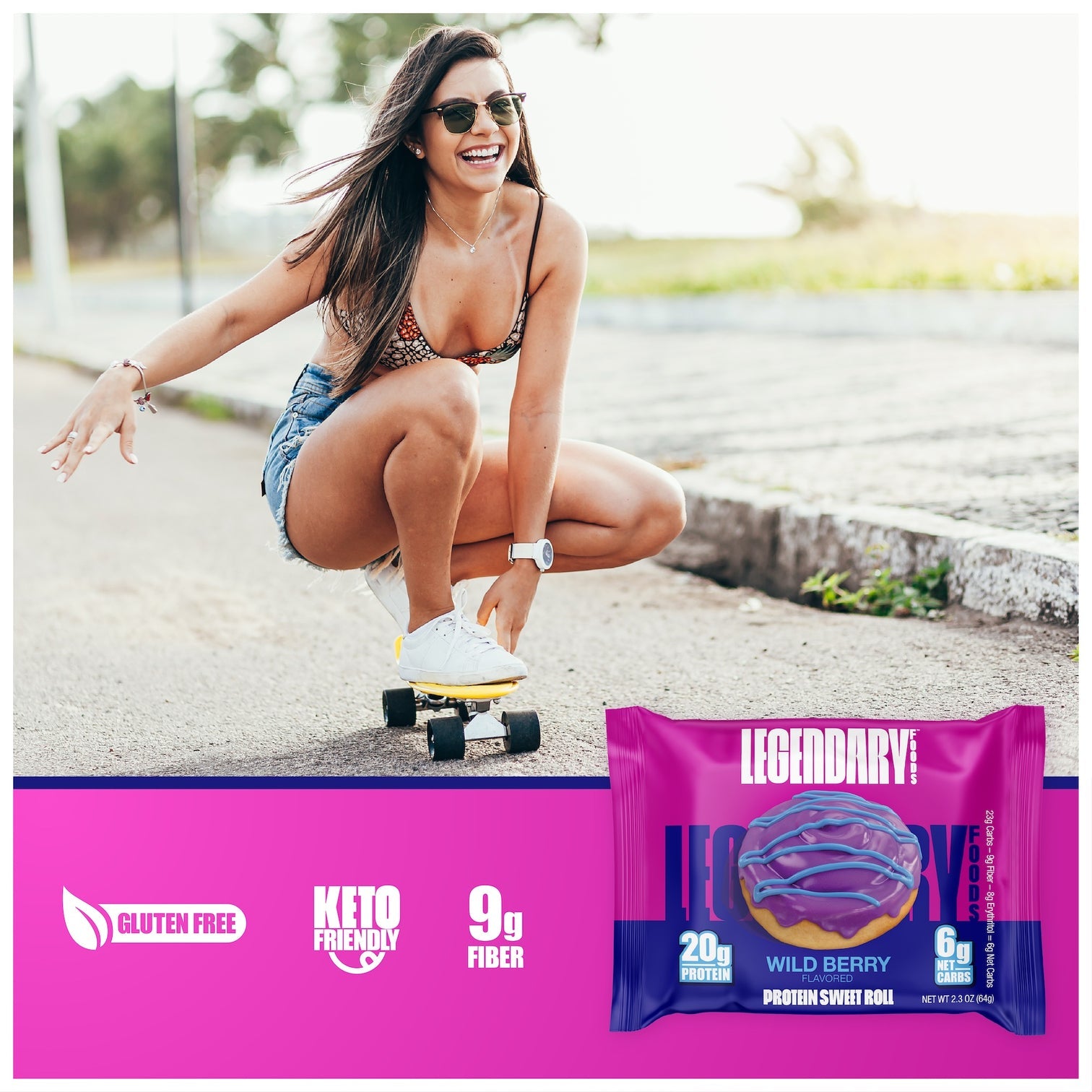 Protein Sweet Roll by Legendary Foods - Wild Berry - High-quality Cakes & Cookies by Legendary Foods at BariatricPal Store