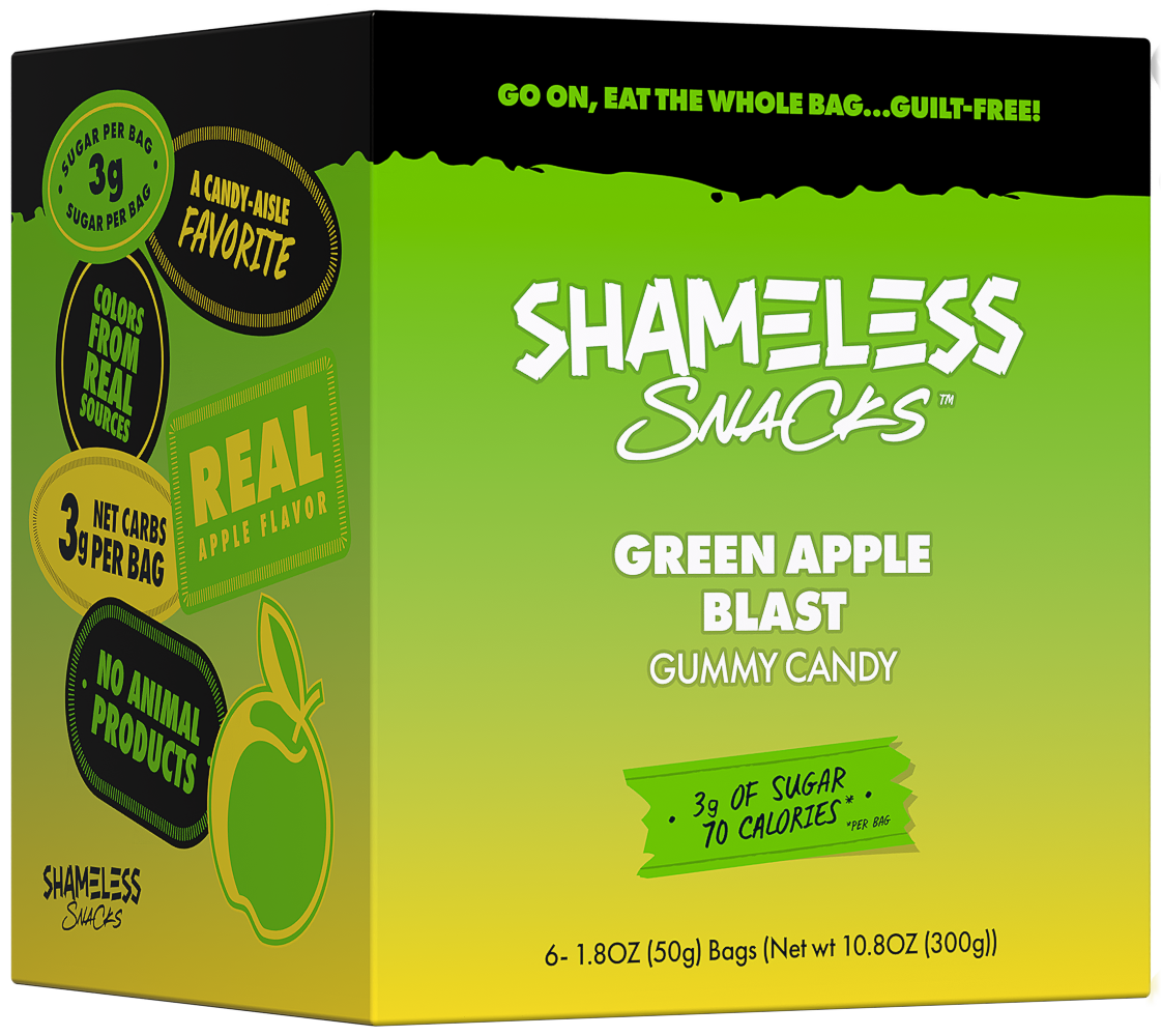 Gummy Candy by Shameless Snacks - Green Apple Blast - High-quality Candies by Shameless Snacks at 