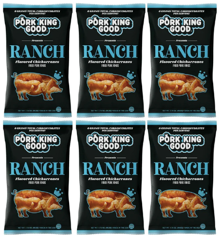 Pork King Good Pork Rinds - Ranch - High-quality Pork Rinds by Pork King Good at BariatricPal Store