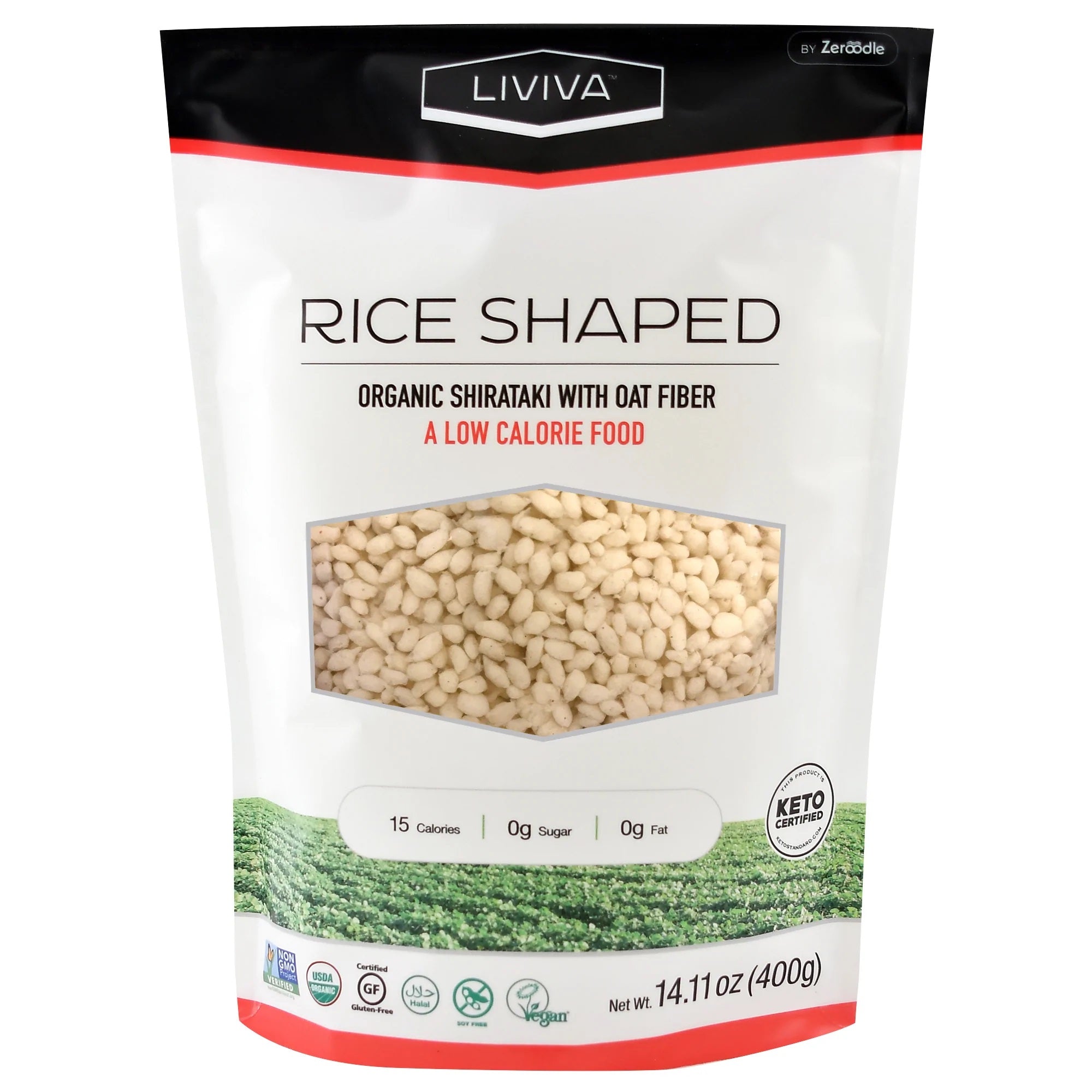 Liviva Organic Premium Shirataki - Rice with Oat Fiber - High-quality Pasta by Liviva at 