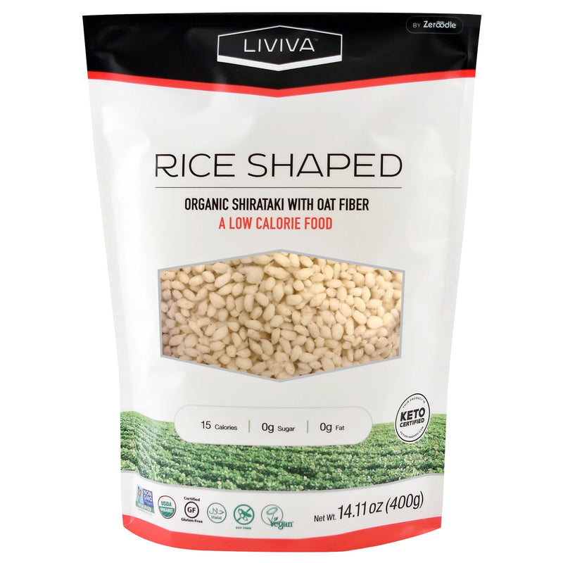 Liviva Organic Premium Shirataki - Rice with Oat Fiber - High-quality Pasta by Liviva at 