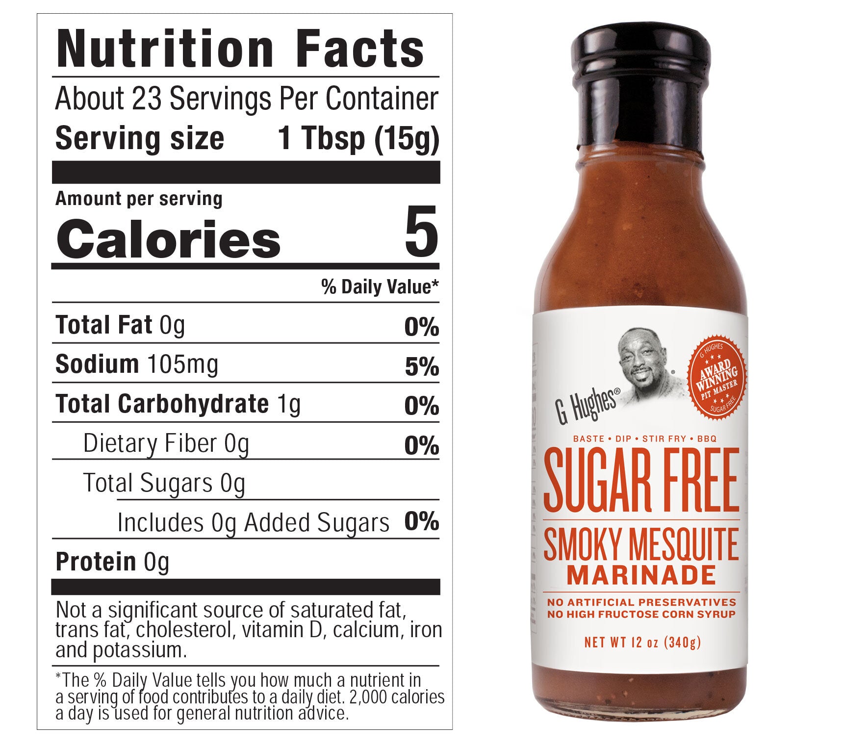 G Hughes' Sugar-Free Marinade - Smoky Mesquite - High-quality Condiments by G Hughes at BariatricPal Store