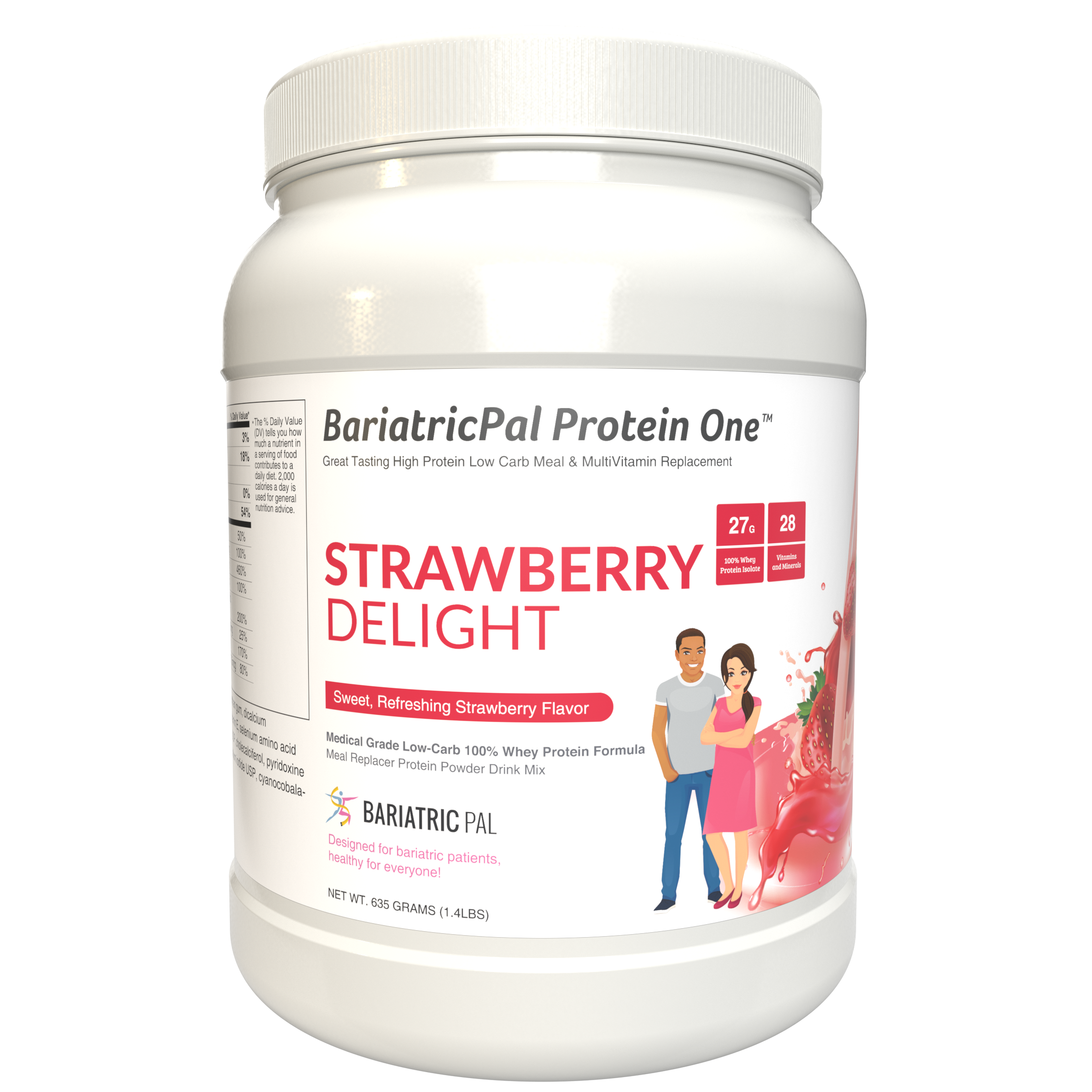 power meal slim glp-1 strawberry Protein ONE Complete Meal Replacement with Multivitamin, Calcium & Iron by BariatricPal