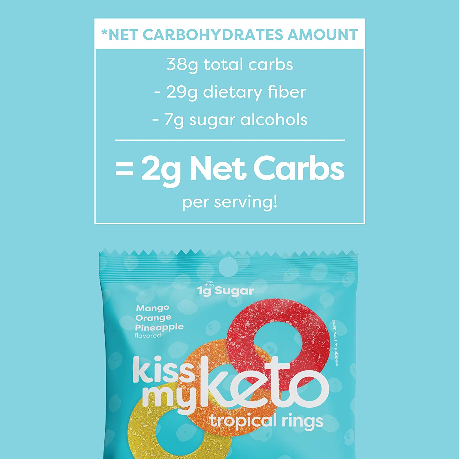 Gummy Candy by Kiss My Keto - Tropical Rings - High-quality Candies by Kiss My Keto at BariatricPal Store
