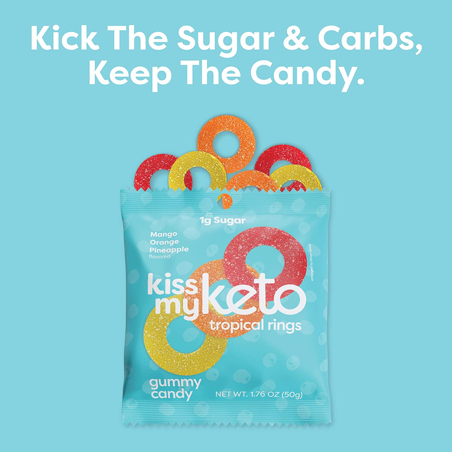 Gummy Candy by Kiss My Keto - Tropical Rings - High-quality Candies by Kiss My Keto at BariatricPal Store