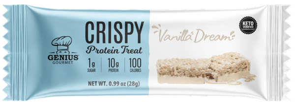 Genius Gourmet Crispy Protein Treat - Vanilla Dream - High-quality Protein Bars by Genius Gourmet at 