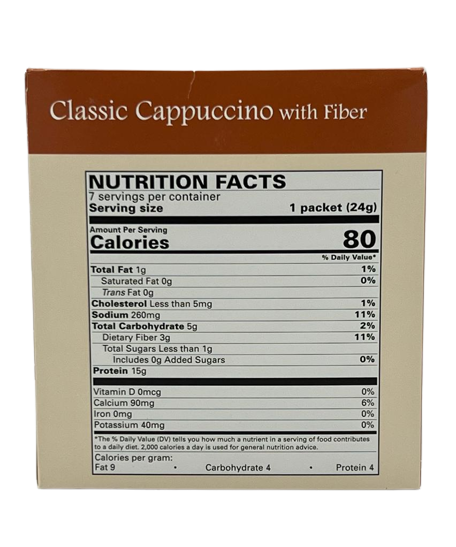 BariatricPal 15g Protein Hot Drink - Hot Cappuccino with Fiber (Aspartame Free) - High-quality Single Serve Protein Packets by BariatricPal at BariatricPal Store