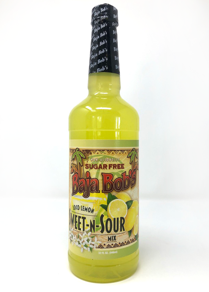 Baja Bob's Sweet-n-Sour Mix - Loco Lemon 32 fl oz - High-quality Beverages by Baja Bob's at BariatricPal Store