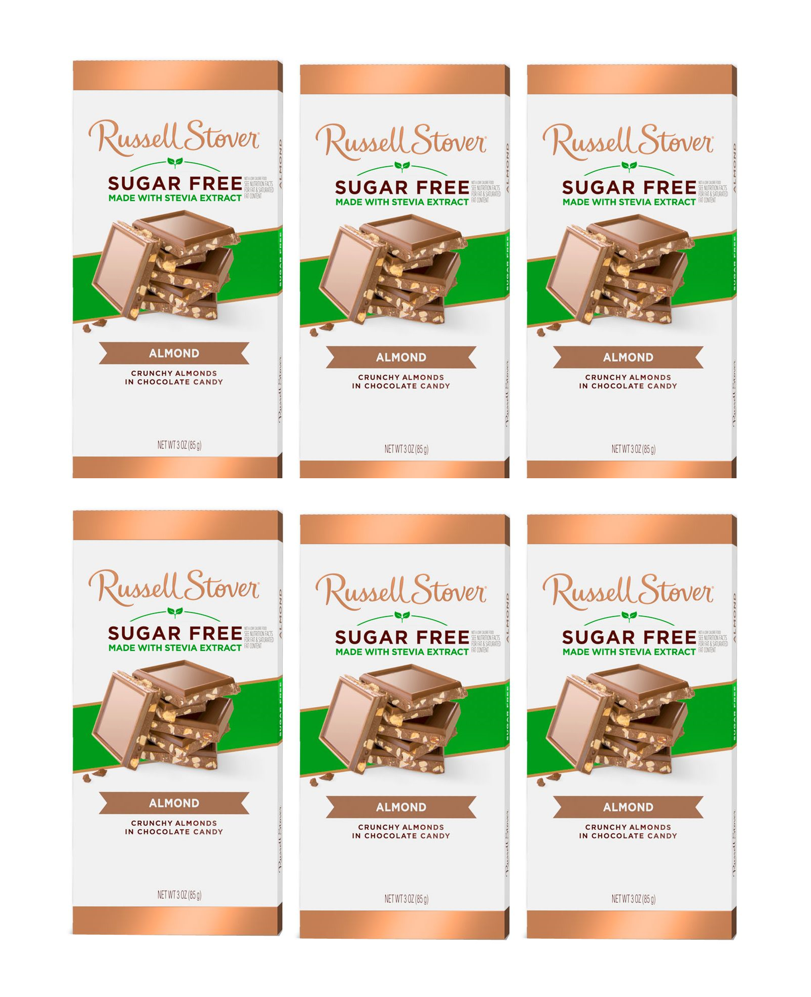 #Flavor_Milk Chocolate Almond #Size_6 Bars