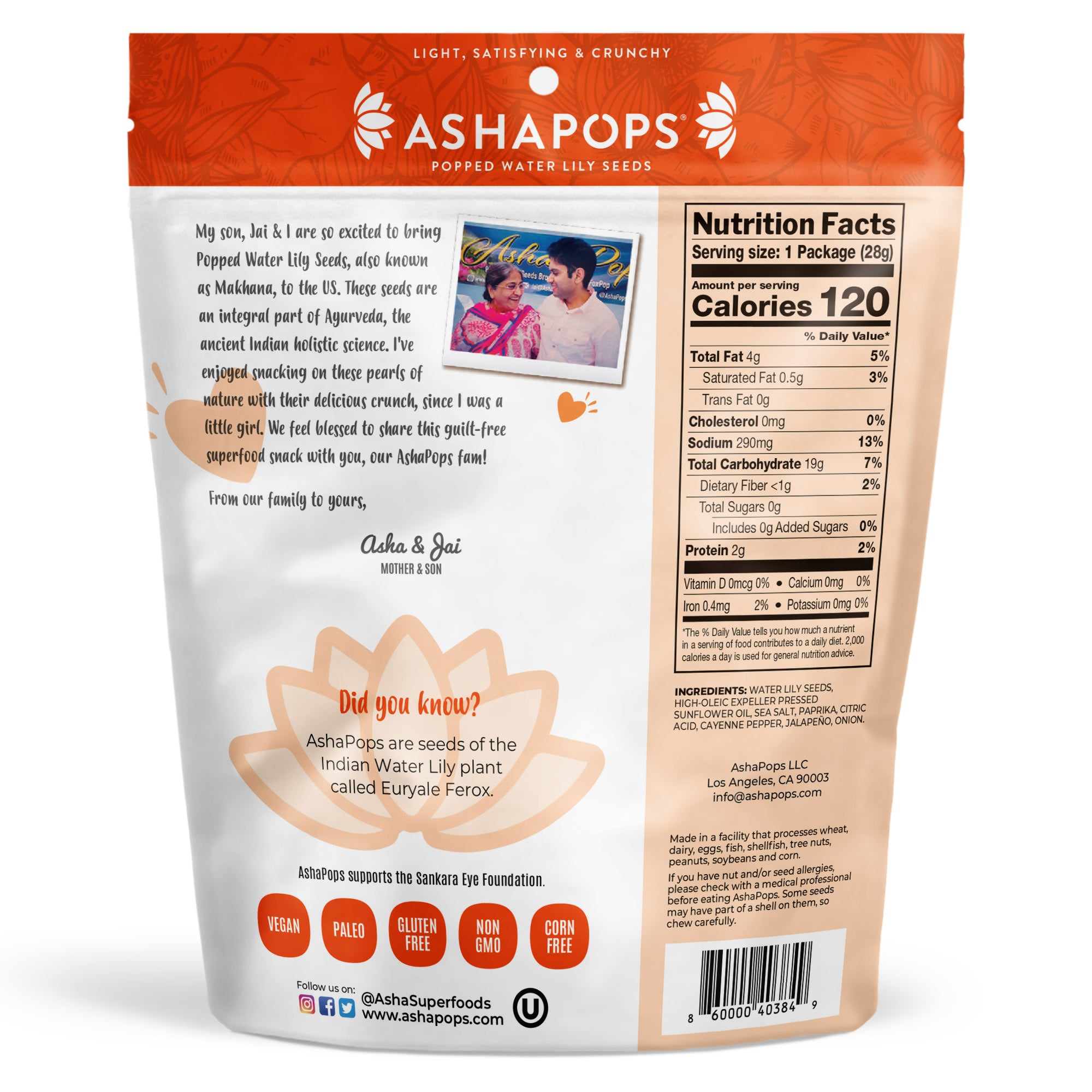 Popped Water Lily Seeds by AshaPops - Variety Pack - High-quality Seed Snacks by AshaPops at BariatricPal Store