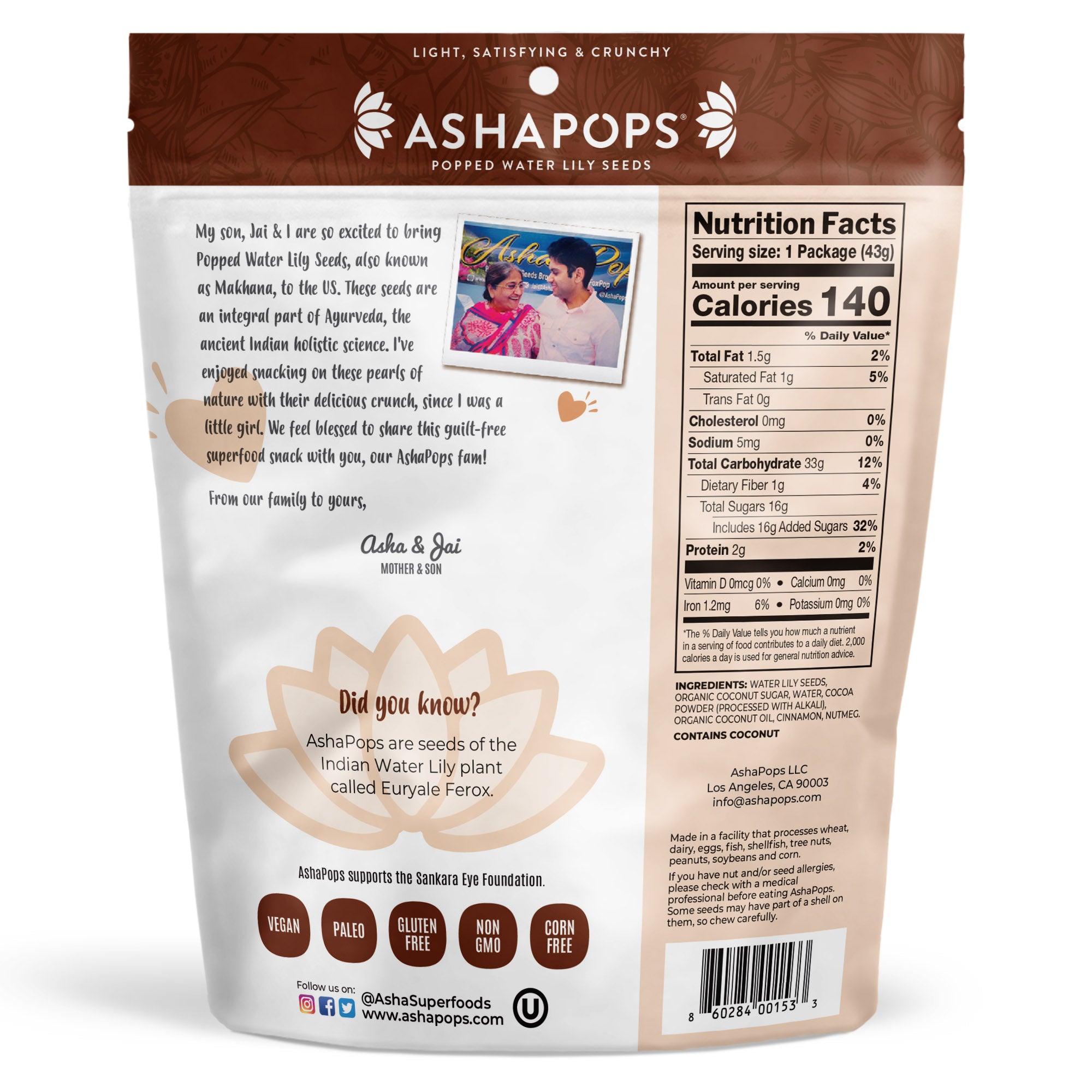 Popped Water Lily Seeds by AshaPops - Variety Pack - High-quality Seed Snacks by AshaPops at BariatricPal Store