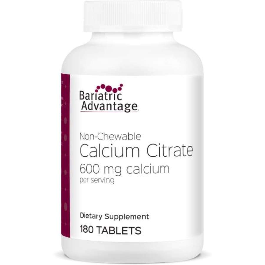 Bariatric Advantage Non-Chewable Calcium Citrate Tablet 600mg (180ct) - High-quality Calcium by Bariatric Advantage at 
