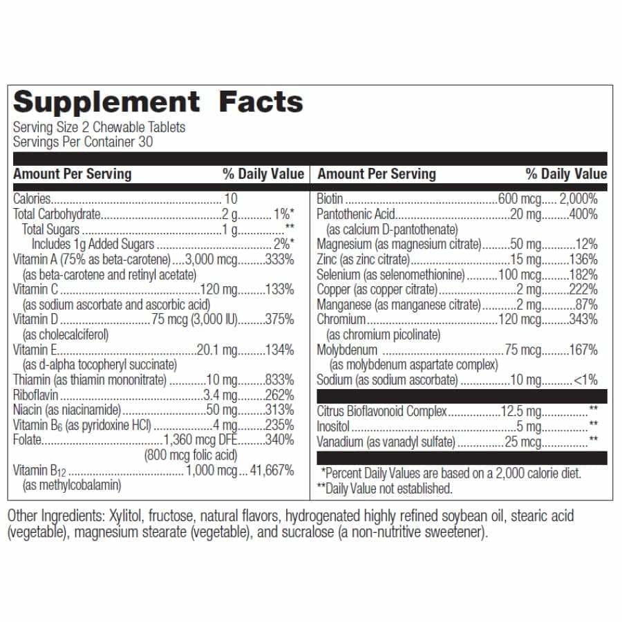 Bariatric Advantage Chewable Essential Multivitamin without Iron - High-quality Multivitamins by Bariatric Advantage at BariatricPal Store