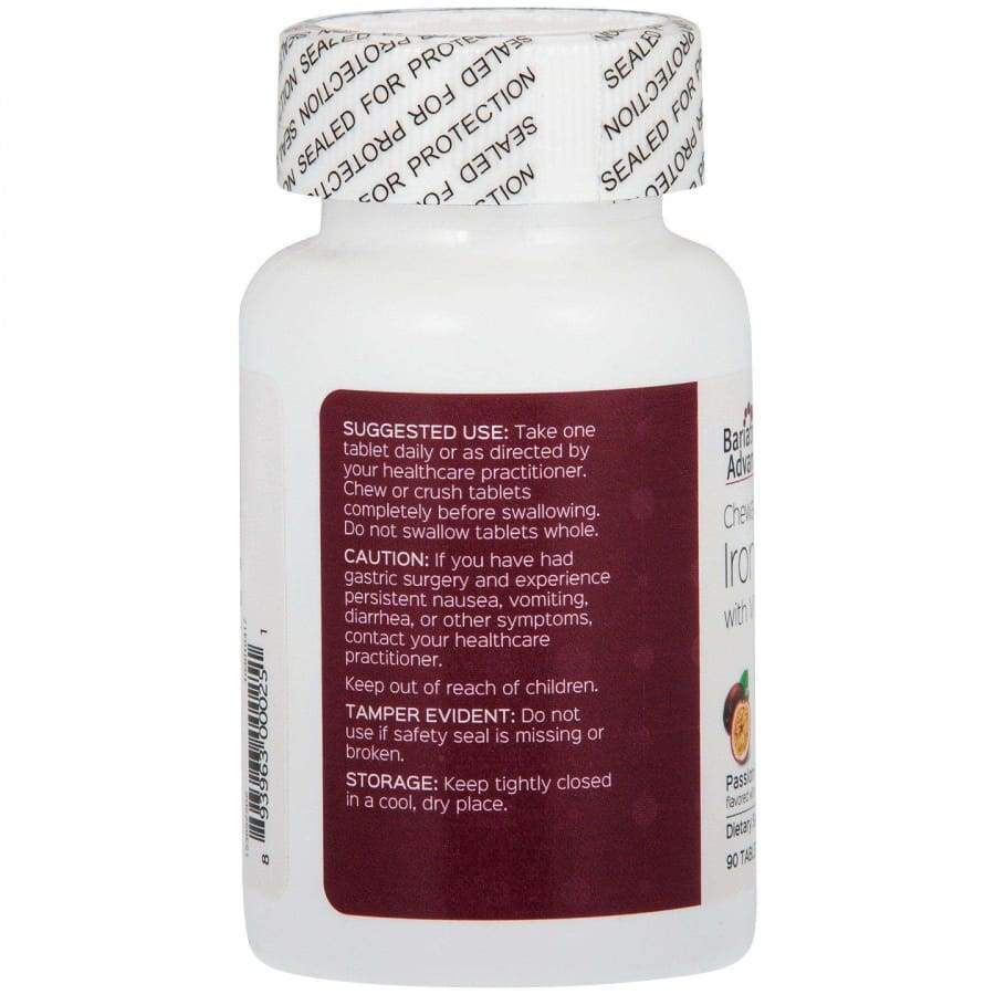 Bariatric Advantage Chewable Iron (29mg) with Vitamin C - Passion Fruit - High-quality Iron by Bariatric Advantage at BariatricPal Store
