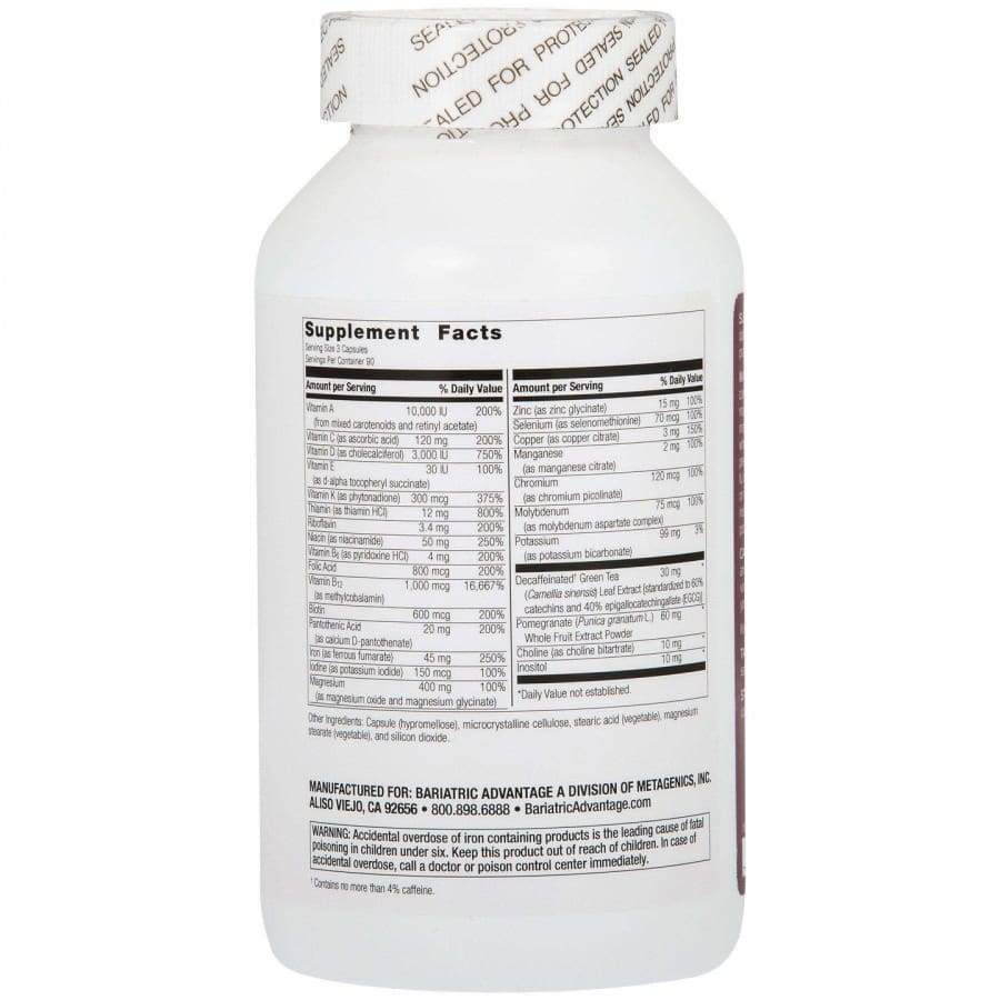 Bariatric Advantage Ultra Multivitamin Formula Capsules - With Iron (45 mg) - High-quality Multivitamins by Bariatric Advantage at BariatricPal Store