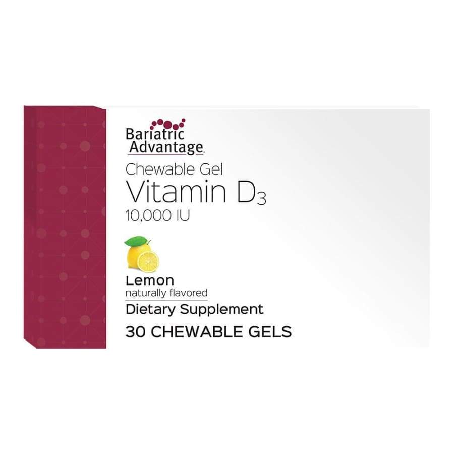 Bariatric Advantage Vitamin D3 Gels 10,000 IU - Lemon Flavored - High-quality Vitamin D by Bariatric Advantage at BariatricPal Store