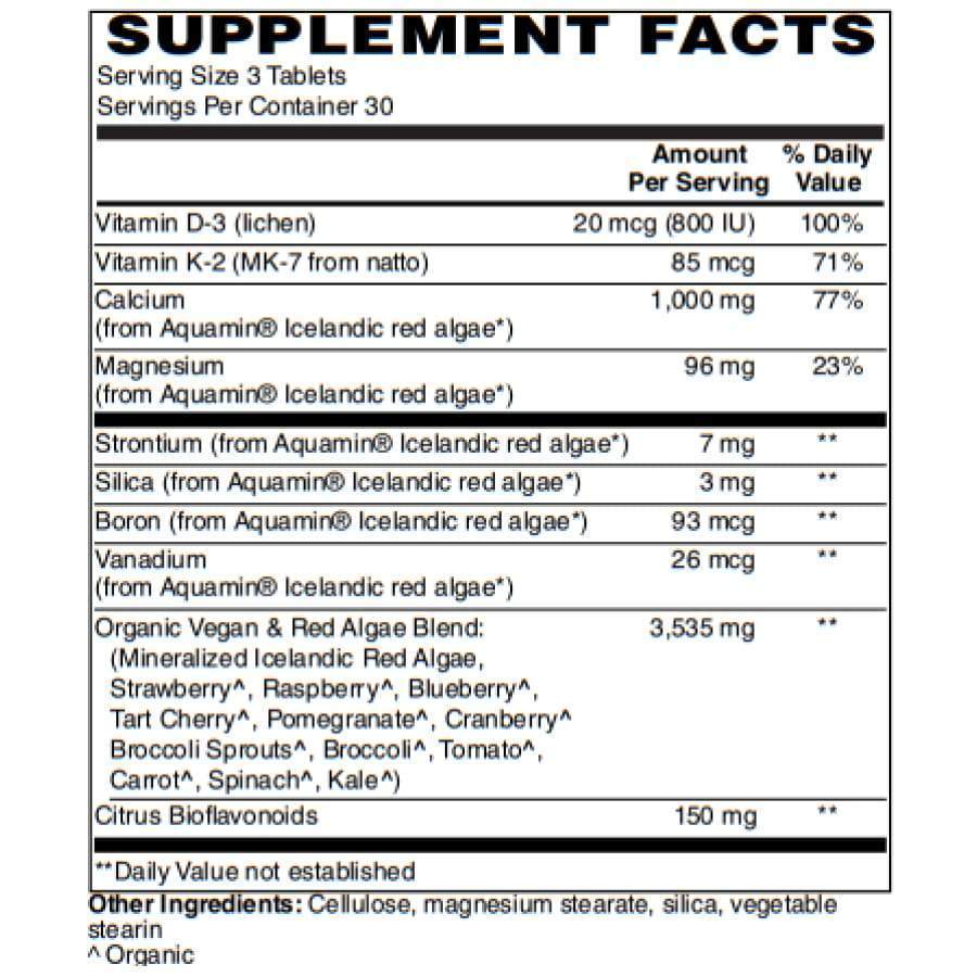 Algae Based Calcium 1,000mg Tablets with Magnesium, D3 and K2 by BariatricPal - Vegan Approved! - High-quality Calcium by BariatricPal at BariatricPal Store