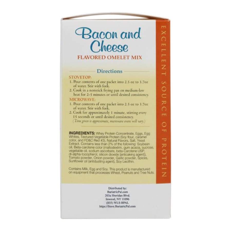 Bariatricpal Hot Protein Breakfast - Bacon and Cheese Omelet - High-quality Breakfast by BariatricPal at BariatricPal Store