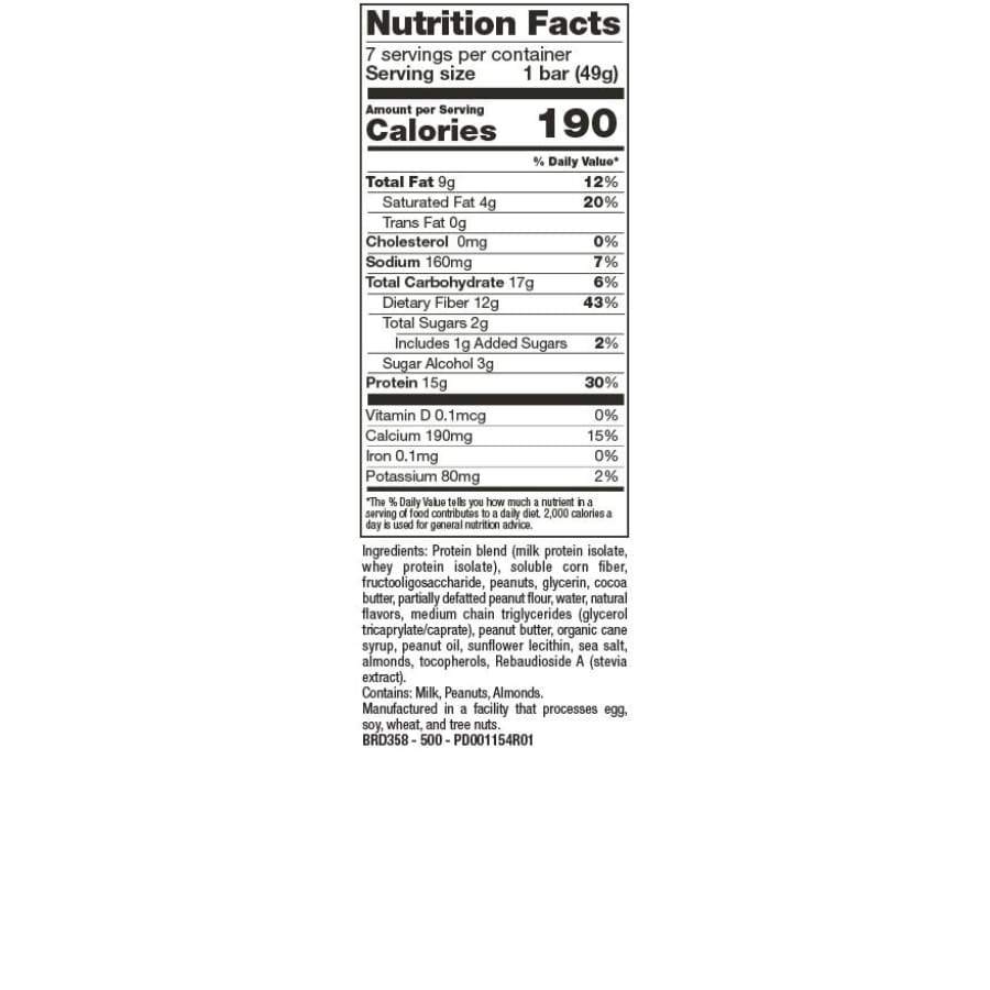 BariatricPal Low Carb Protein & Fiber Bars - Peanut Batter Nougat - High-quality Protein Bars by BariatricPal at BariatricPal Store