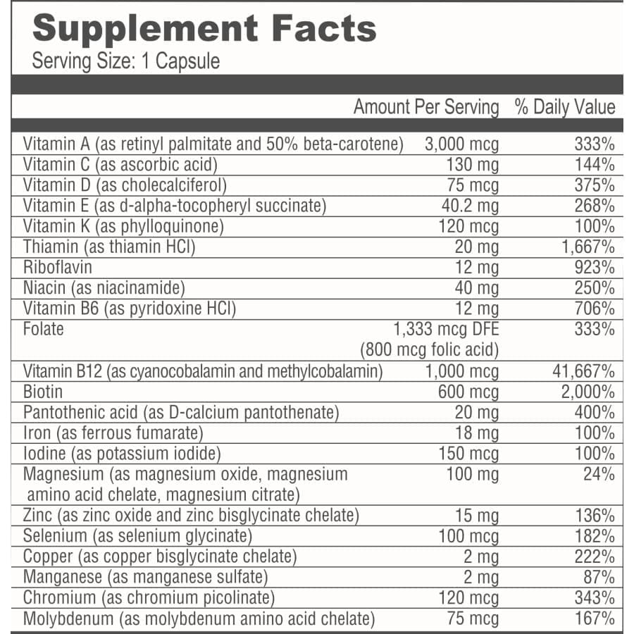 #12-Month Supply of BariatricPal Multivitamin ONE_with 18mg Iron #Type_Capsule