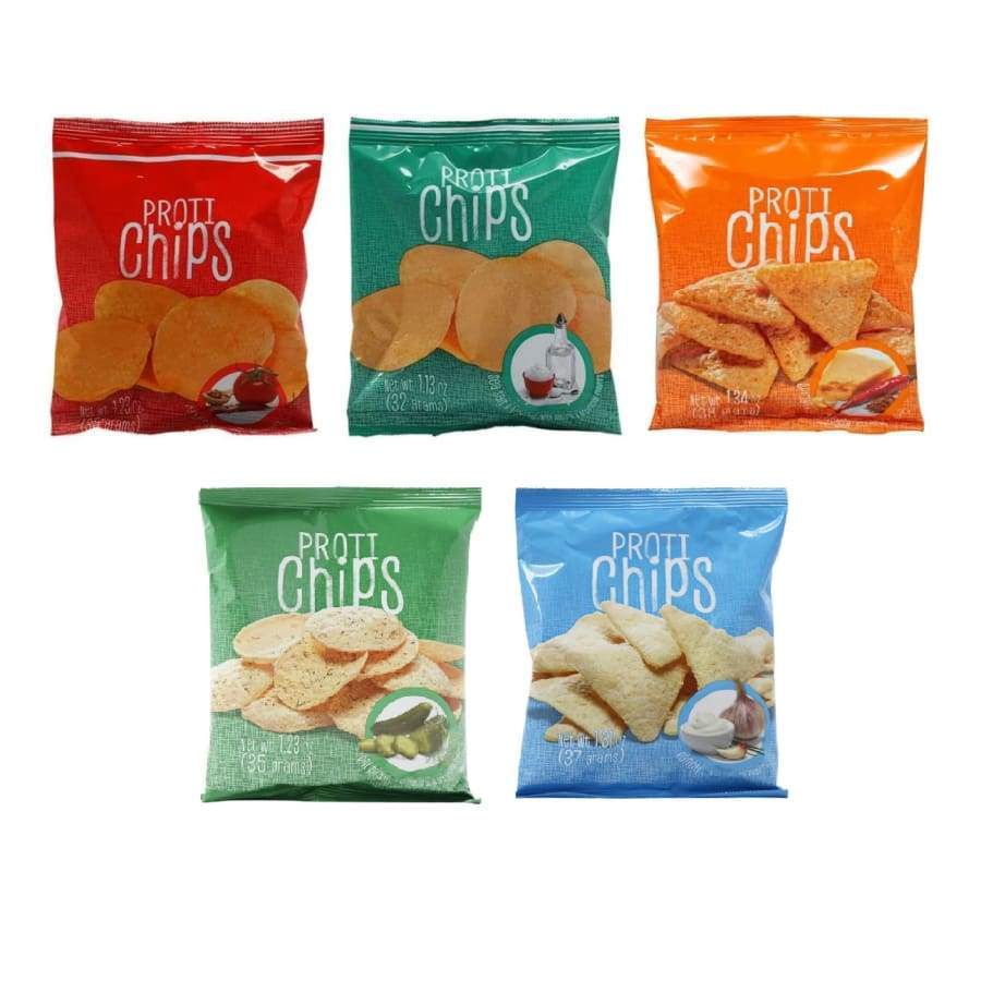 BariatricPal Proti Diet Protein Chips - 5 Flavor Variety Pack - High-quality Protein Chips by BariatricPal at BariatricPal Store