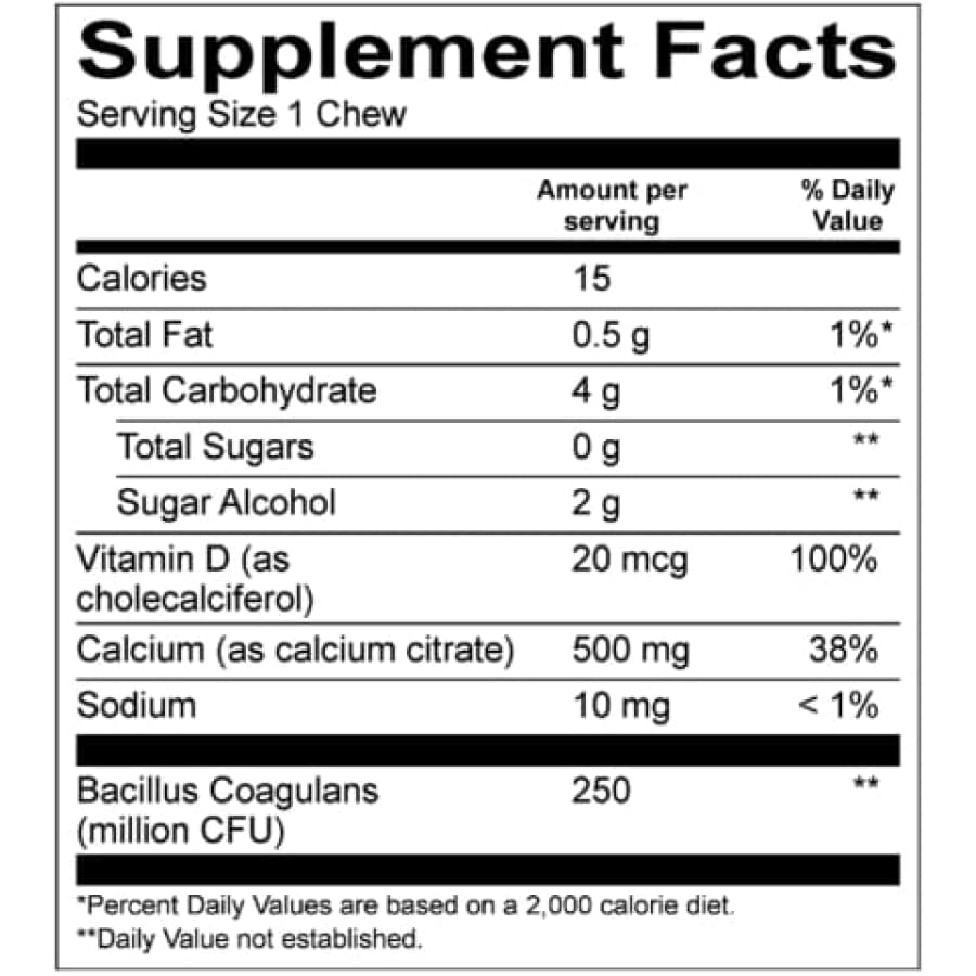 BariatricPal Sugar-Free Calcium Citrate Soft Chews 500mg with Probiotics - Chocolate Mint - High-quality Calcium by BariatricPal at BariatricPal Store