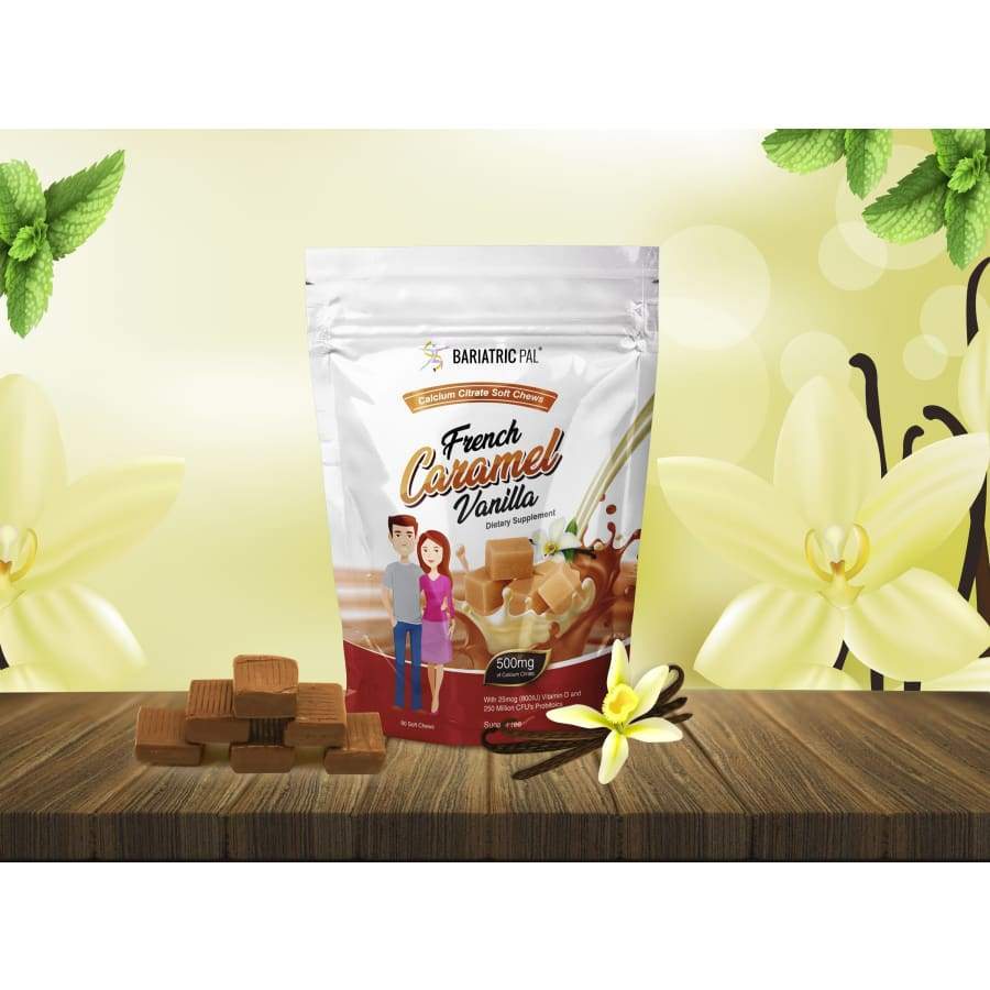 BariatricPal Sugar-Free Calcium Citrate Soft Chews 500mg with Probiotics - French Vanilla Caramel - High-quality Calcium by BariatricPal at BariatricPal Store