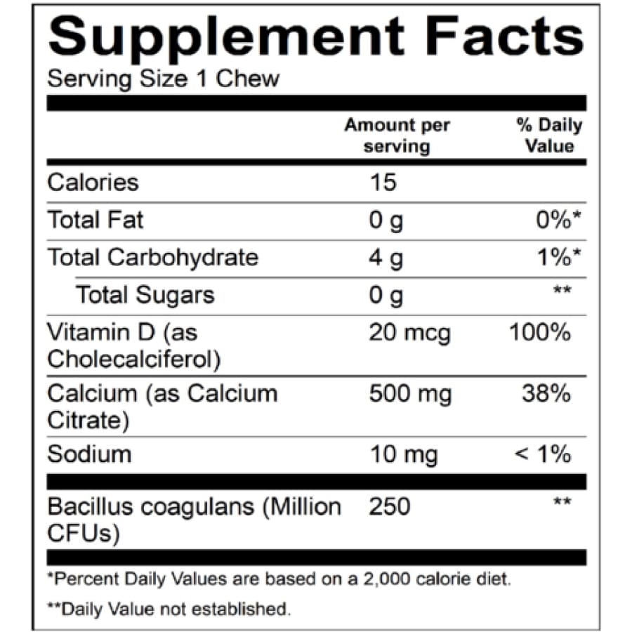 BariatricPal Sugar-Free Calcium Citrate Soft Chews 500mg with Probiotics - French Vanilla Caramel - High-quality Calcium by BariatricPal at BariatricPal Store