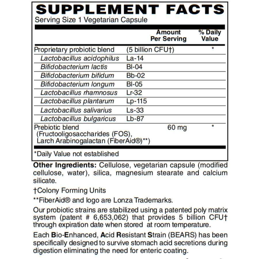 Suprema Dophilus Prebiotic & Probiotic Gastrointestinal & Immune Health 5 Billion CFU Vegetarian Capsules (60ct) by BariatricPal - High-quality Probiotic by BariatricPal at BariatricPal Store
