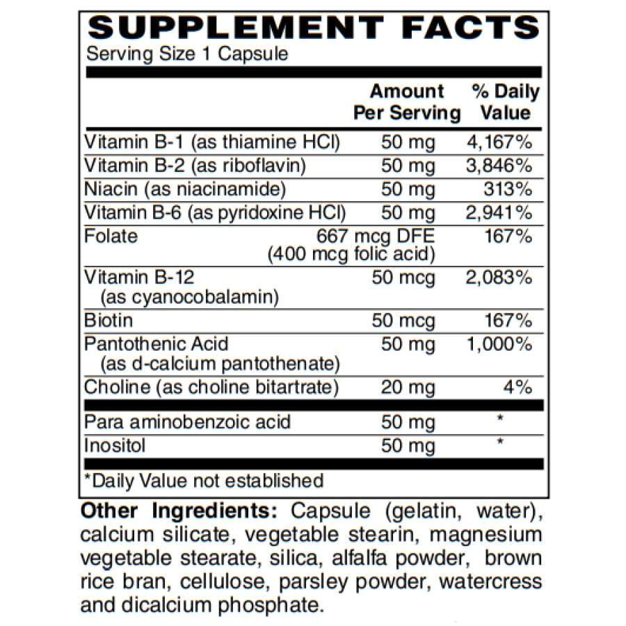 Sustained Release B-Complex 50 (USP-Grade!) - Easy Swallow Vegetarian Capsules by BariatricPal - High-quality B Vitamins by BariatricPal at BariatricPal Store