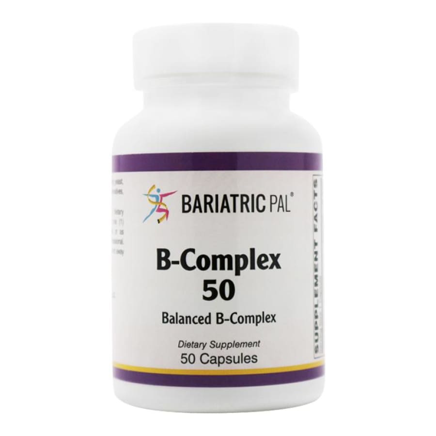Sustained Release B-Complex 50 (USP-Grade!) - Easy Swallow Vegetarian Capsules by BariatricPal - High-quality B Vitamins by BariatricPal at BariatricPal Store
