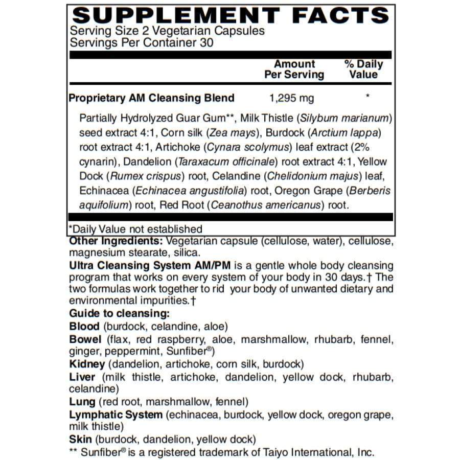 Ultra Cleansing System AM/PM Vegetarian Capsules - 30-Day Kit by BariatricPal - High-quality Detox & Cleanse Supplements by BariatricPal at BariatricPal Store