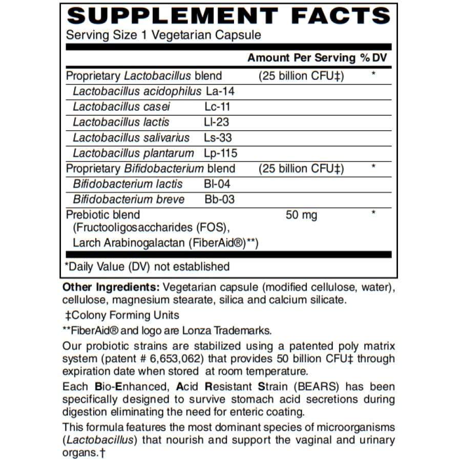 Women’s Prebiotic & Probiotic 50 Billion CFU Vaginal, Urinary Tract & Digestive Health Capsules by BariatricPal - High-quality Probiotic by BariatricPal at BariatricPal Store