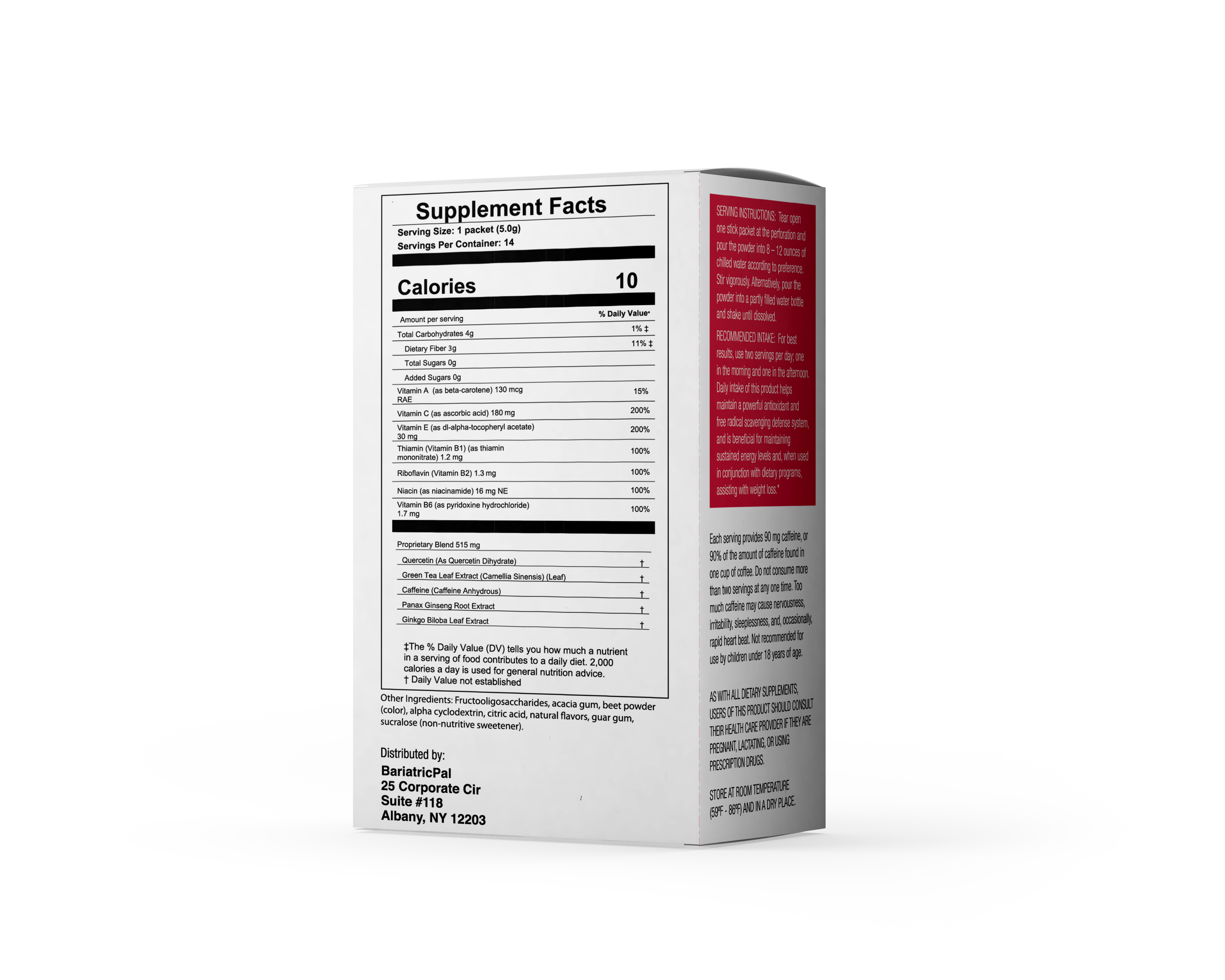 BariatricPal Thermogenic Antioxidant Energy Powder Blend - 3 Flavor Variety Pack (42 Packets) - High-quality Metabolism Booster by BariatricPal at BariatricPal Store