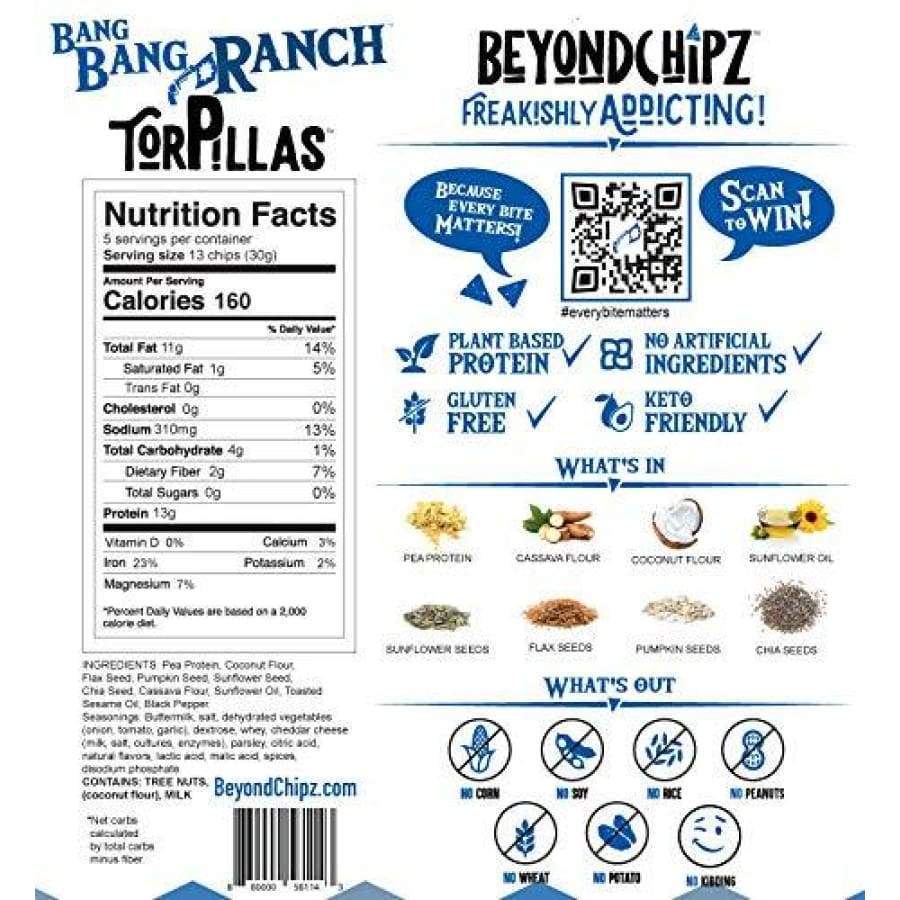 BeyondChipz High Protein Torpillas - Bang Bang Ranch - High-quality Protein Chips by BeyondChipz at BariatricPal Store