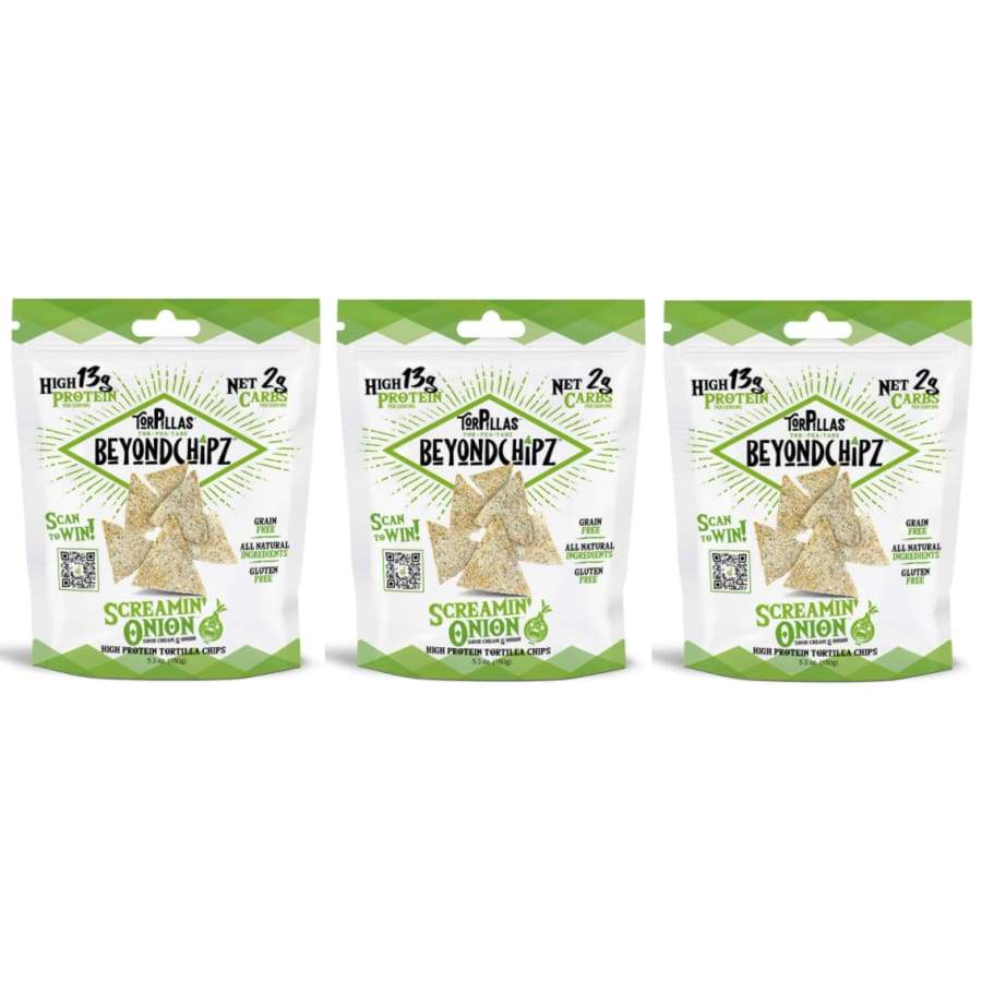 BeyondChipz High Protein Torpillas - Screamin' Onion - High-quality Protein Chips by BeyondChipz at BariatricPal Store