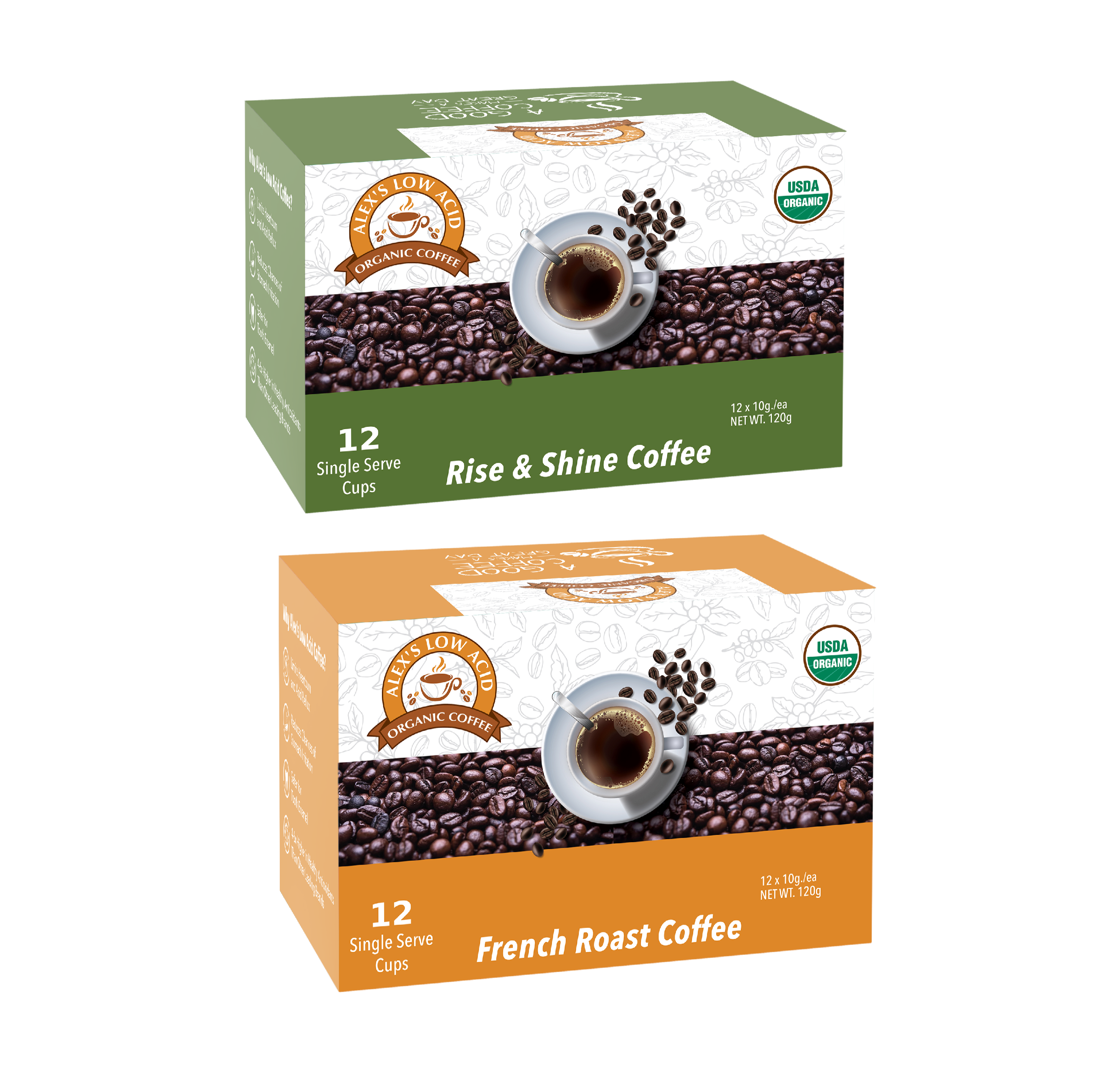 Alex's Low Acid Organic Coffee™ Caffeine Fiend K-Cup Variety Pack - High-quality Coffee by Alex's Low Acid Coffee at BariatricPal Store