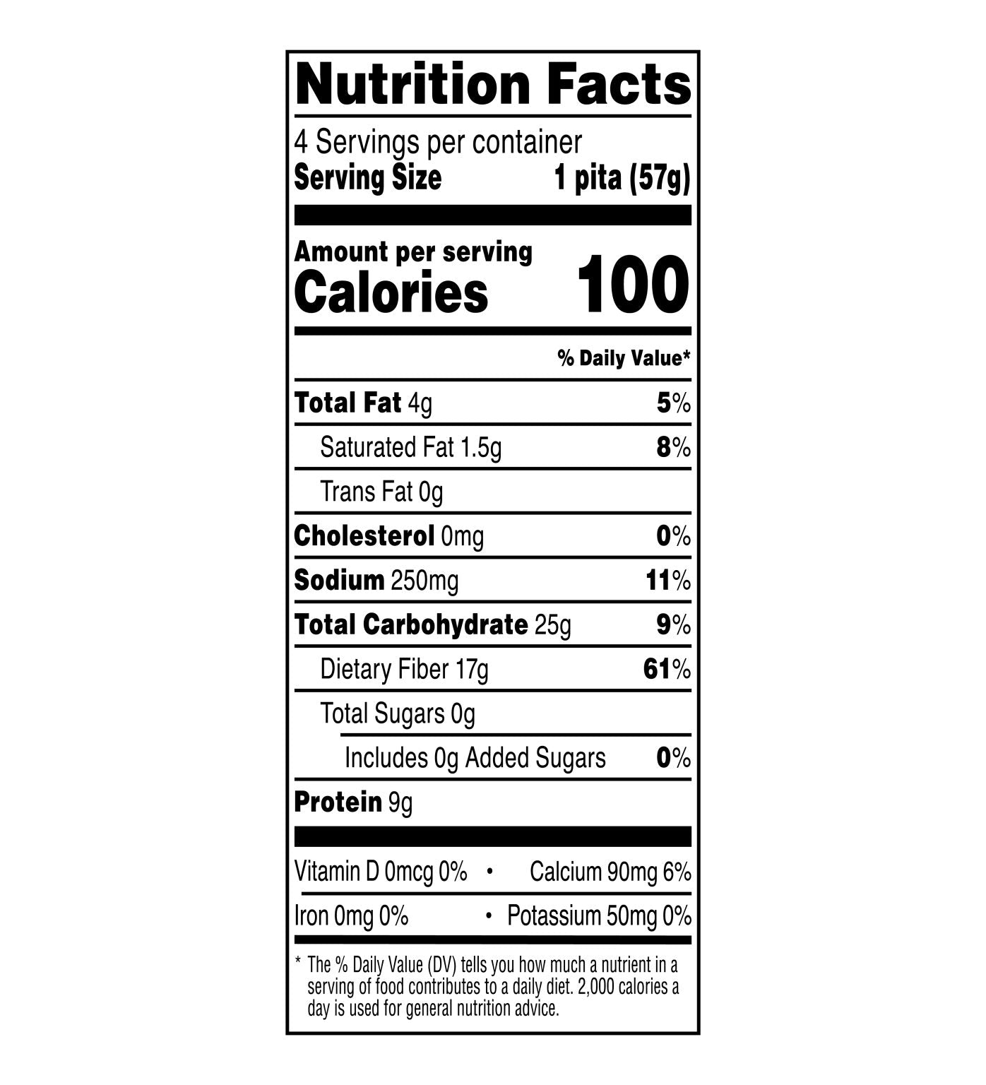 Mission Foods Carb Balance Fresh Signature Pita 4 Pita Breads - High-quality Protein by Mission Foods at BariatricPal Store