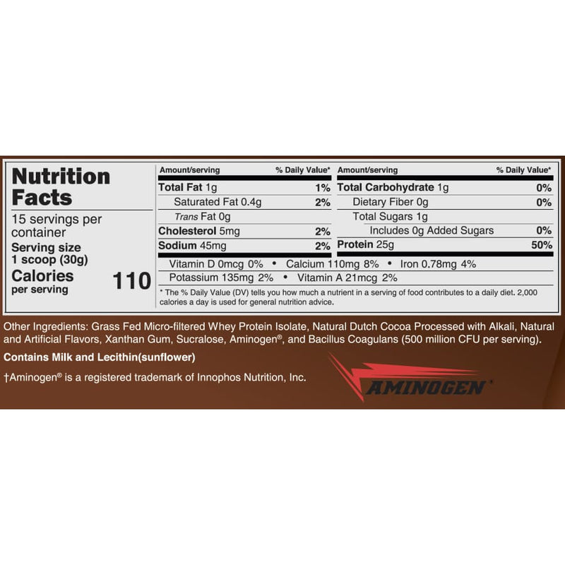 Clean Whey™ Protein (25g) by BariatricPal with Probiotics - Chocolate (15 Servings) - High-quality Protein Powder Tubs by BariatricPal at 