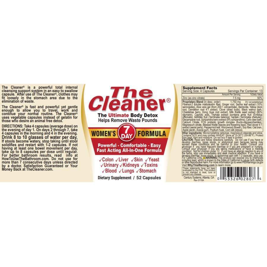 The Cleaner® Detox Women's Formula: The Ultimate Body Detox - High-quality Detox & Cleanse Supplements by The Cleaner at BariatricPal Store