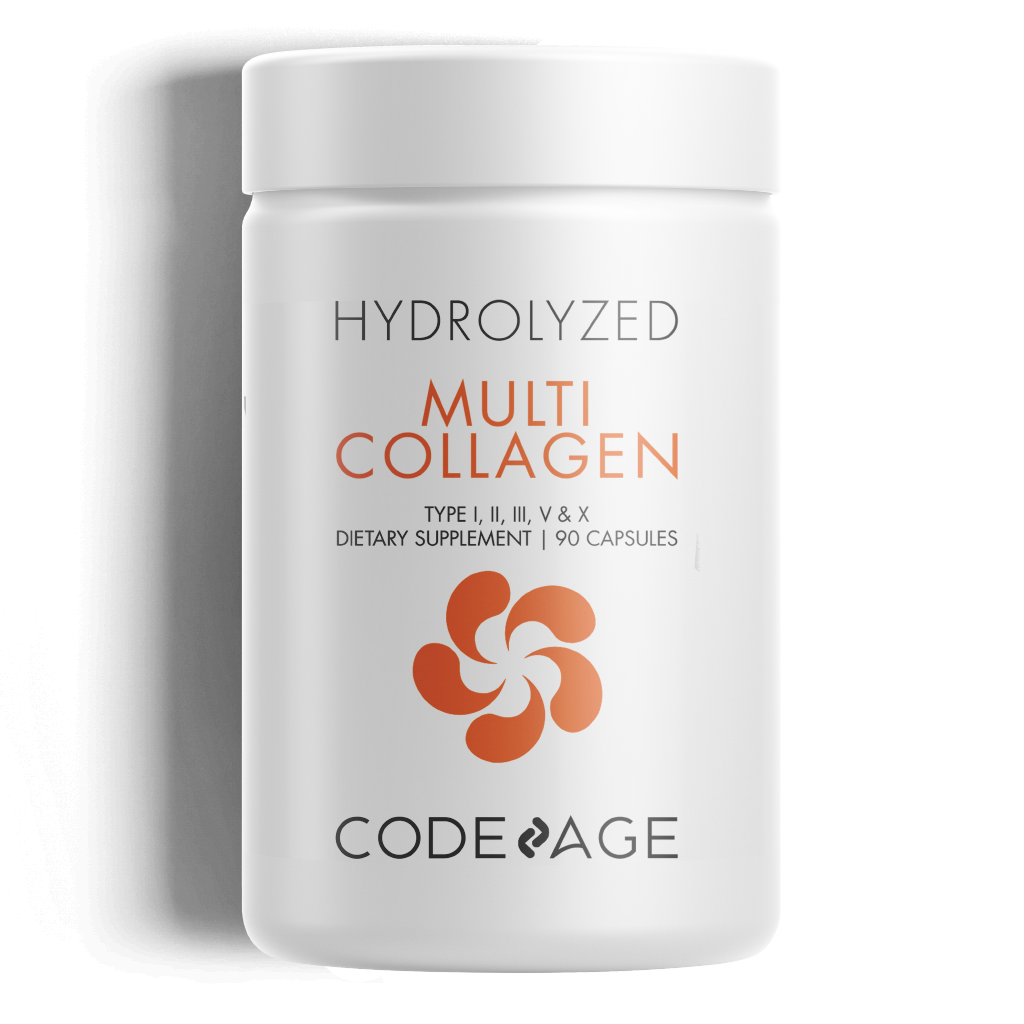 Multi Collagen Peptides Capsules Hydrolyzed Collagen Protein with Bone Broth & Vitamin C by Codeage - High-quality Collagen Supplement by Codeage at 