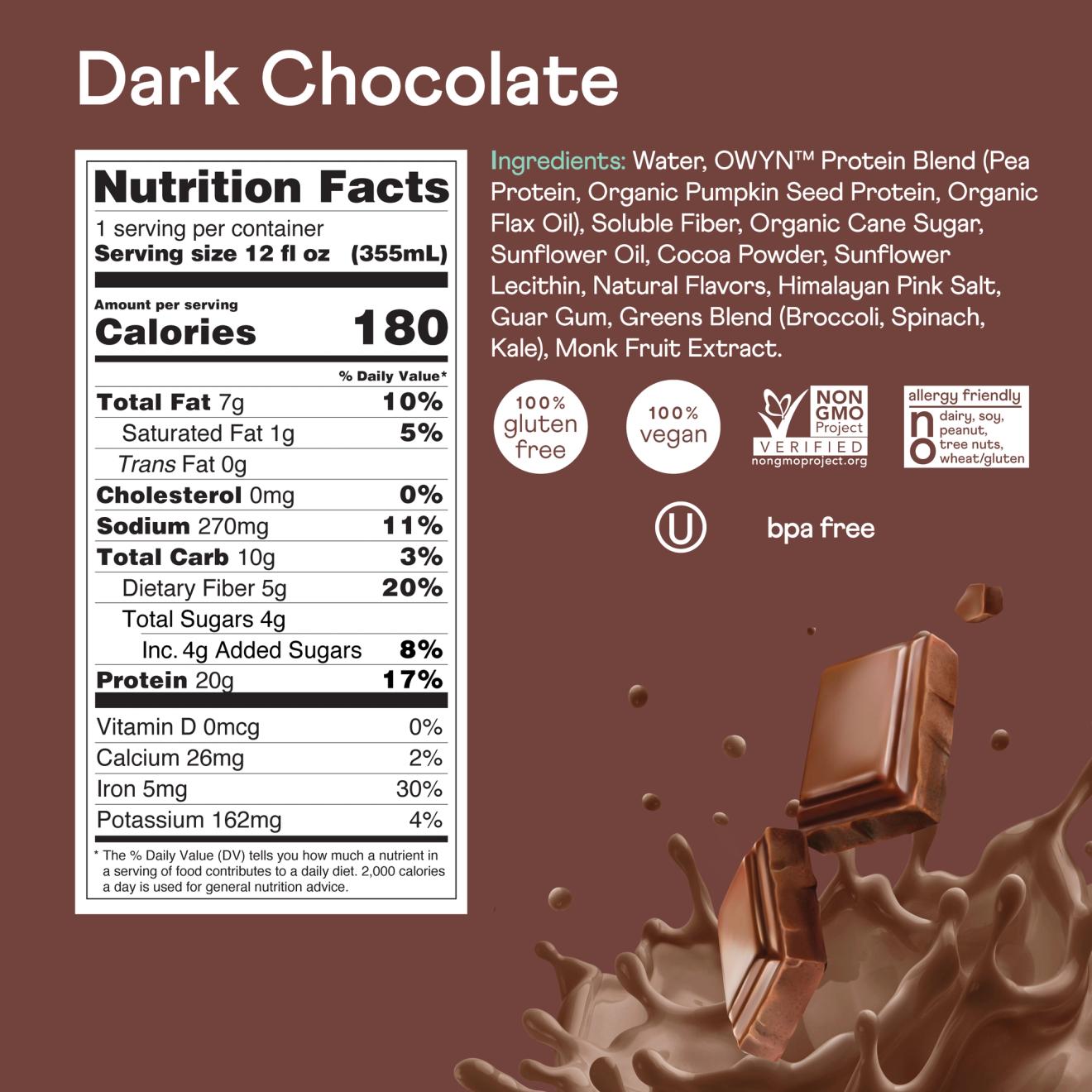 #Flavor_Dark Chocolate #Size_One Bottle