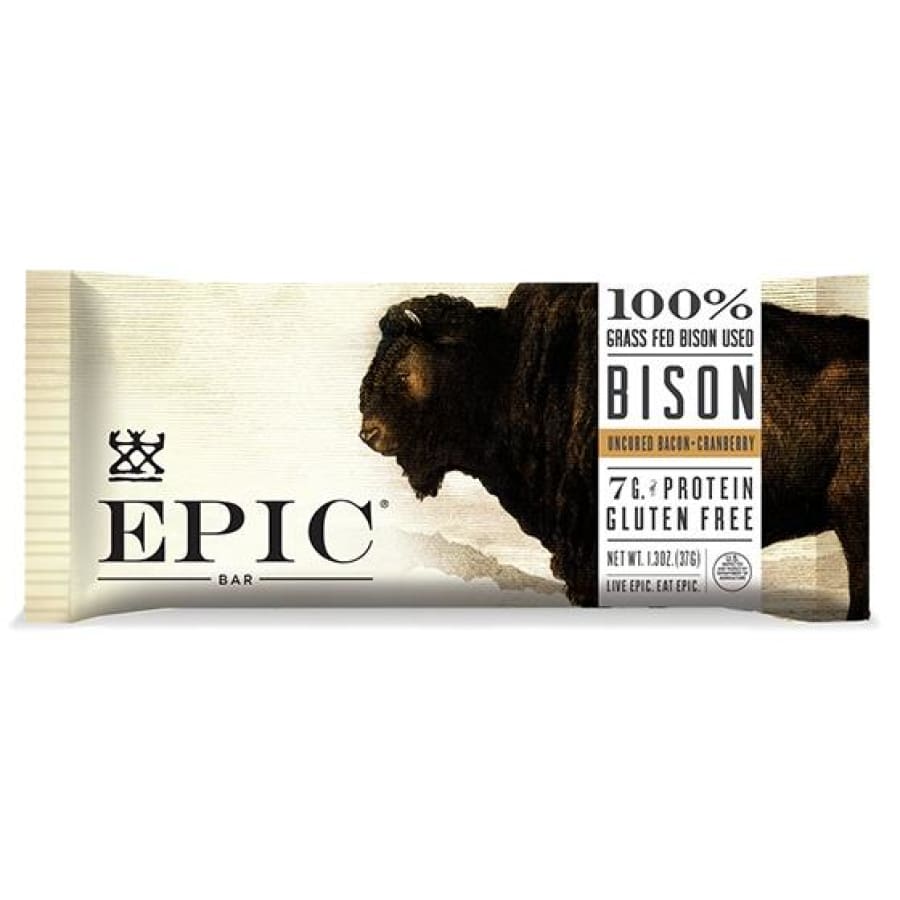 Epic Meat Bar - Bison Bacon Cranberry Bar - High-quality Meat Bar by Epic at BariatricPal Store